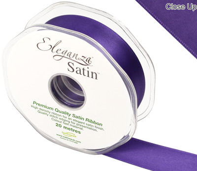 Plum No.49 Double Faced Satin - (25mm x 20m)