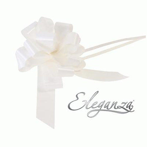 White Poly Pullbows - 30mm (30ct)