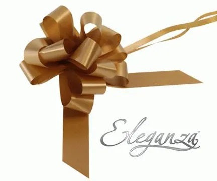 Gold Poly Pullbows - 30mm (30ct)