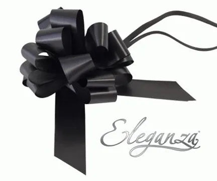 Black Poly Pullbows - 30mm (30ct)