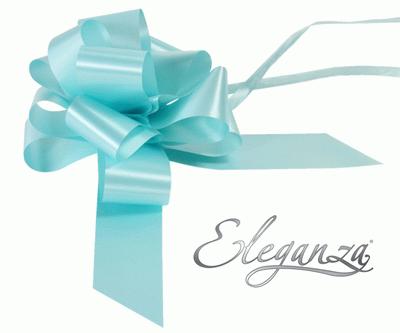 Light Blue Poly Pullbows No25 - 50mm (20ct)