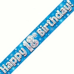 Blue 18th Birthday Banner - (6ct)