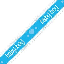 Baby Boy Pastel Heart Banner - (6ct)
