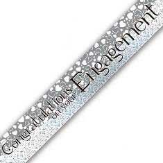 Congratulations on your Engagement Entwined Hearts Banner - (6ct)