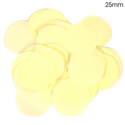 Ivory Round Tissue Paper Confetti Flame Retardant - (55mm) (100g)
