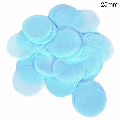 Light Blue Round Tissue Paper Confetti Flame Retardant - (55mm) (100g)