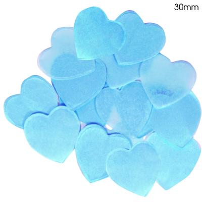 Light Blue Tissue Paper Flame Retardant Confetti heart - (30mm x 100g)
