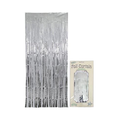 Metallic Silver Foil Door Curtain - (0.90m x 2.40m)