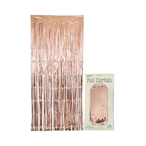 Metallic Rose Gold Foil Door Curtain - (0.90m x 2.40m)