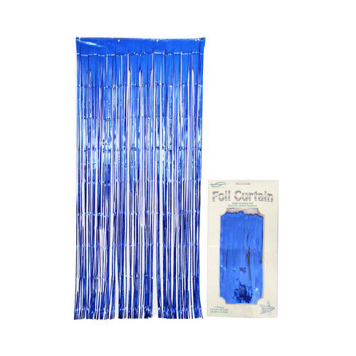 Metallic Blue Foil Door Curtain - (0.90m x 2.40m)