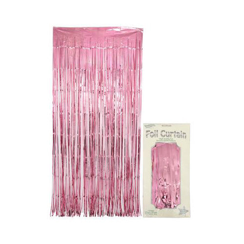 Metallic Light Pink Foil Door Curtain - (0.90m x 2.40m)