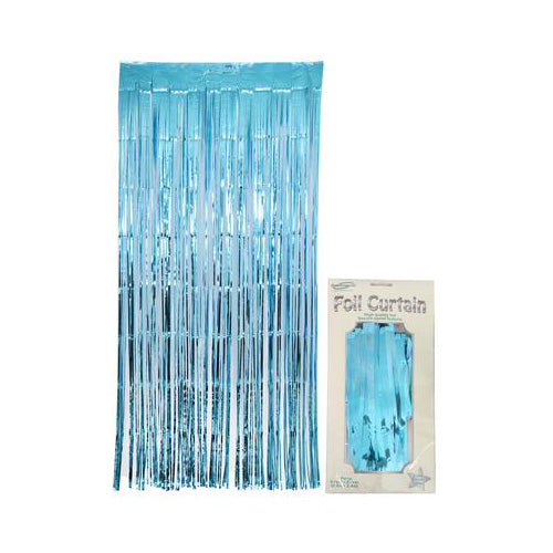 Metallic Light Blue Foil Door Curtain - (0.90m x 2.40m)