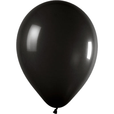 Fashion Solid 080 Black Balloons - 12" Latex (50ct)