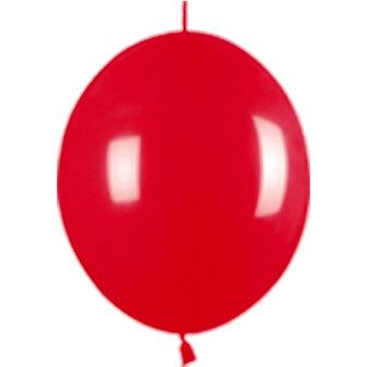 Fashion Solid 015 Red Link-O-Loon Balloons - 12" Latex (50ct)