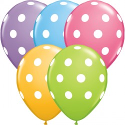 Assorted Big Polka Dots Balloons - 11" Latex (25ct)