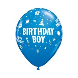 Blue Birthday Boy Balloons - 11" Latex (6ct)