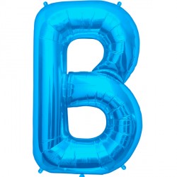 Blue Letter 'B' Balloon – 16″ Foil