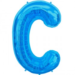 Blue Letter 'C' Balloon – 16″ Foil