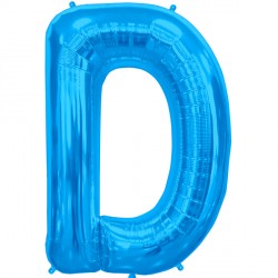 Blue Letter 'D' Balloon - 16" Foil