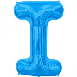 Blue Letter 'I' Balloon - 16" Foil