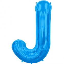 Blue Letter 'J' Balloon – 16″ Foil
