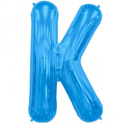 Blue Letter 'K' Balloon - 16" Foil