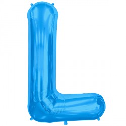 Blue Letter 'L' Balloon - 16" Foil