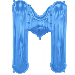 Blue Letter 'M' Balloon – 16″ Foil