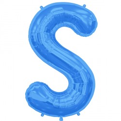 Blue Letter 'S' Balloon – 16″ Foil