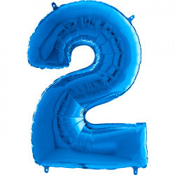 Blue Number 2 Balloon - 26" Foil