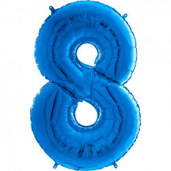 Blue Number 8 Balloon - 26" Foil
