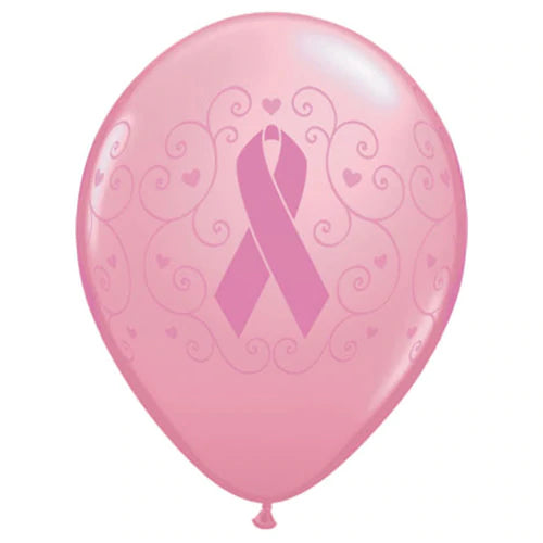 Breast Cancer Awareness Latex Balloons 11"/27.5cm - 1 PKG/6