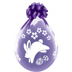 Diamond Clear Bunnies & Daisies Stuffing Balloons - 18" Latex (25ct)