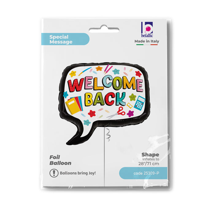 Welcome Back Speech Bubble Shape - 28" Foil