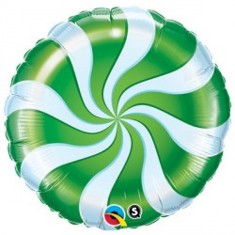 Candy Swirl Green Balloon - 18" Foil