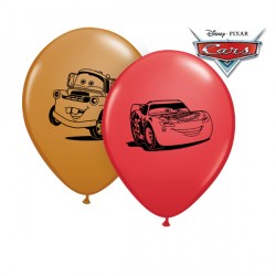 Red & Mocha Lightning McQueen Balloons - 5" Latex (100ct)