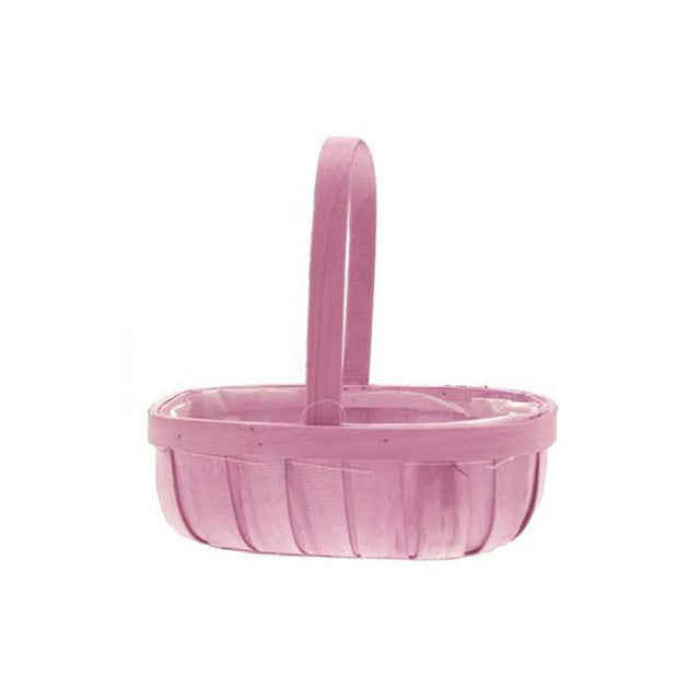 Pink Softwood Trug Basket - 1pc