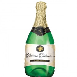 Champagne Bottle Supershape Balloon - 36" Foil