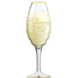 Champagne Glass Supershape Balloon - 38" Foil