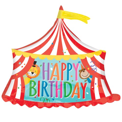 Circus Tent Birthday Supershape Balloon - Foil