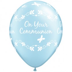 Blue Communion Butterflies Balloons - 11" Latex (25ct)