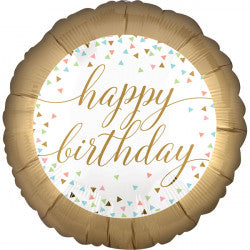 Happy Birthday Confetti Fun Balloon - 18" Foil
