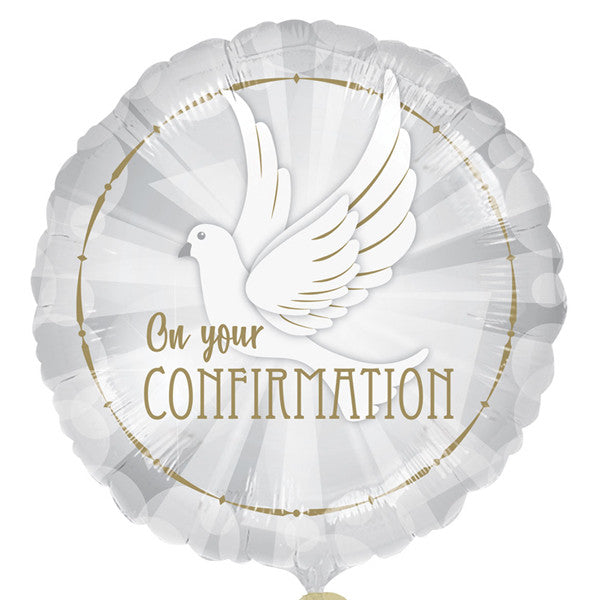 Confirmation Dove Balloon - 18"Foil