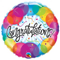 Congratulations Round Balloon - 18" Foil