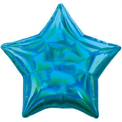 Cyan Iridescent Star Standard Holographic - Foil