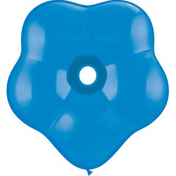 Dark Blue Geo Blossom Balloons - 16" Latex (25ct)