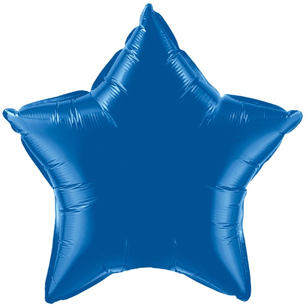 Dark Blue Star Balloon - 20" Foil