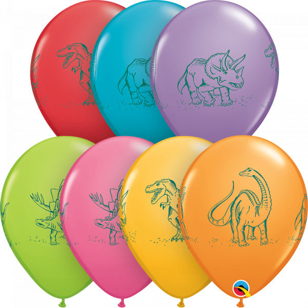 Festival Assorted Dinosaurs In Action - 11" Latex (50ct)