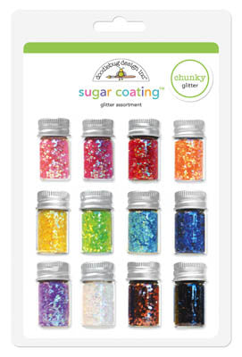 Doodlebug Design Chunky Sugar Coating Glitter Assortment (12pcs)
