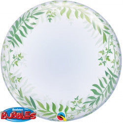 Elegant Greenery Deco Bubble Balloon - 24″ Bubble